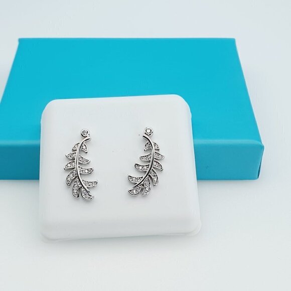 "925 Sterling Silver CZ Beautiful Earrings for Women, 1USPAR4183 - Picture 10 of 11